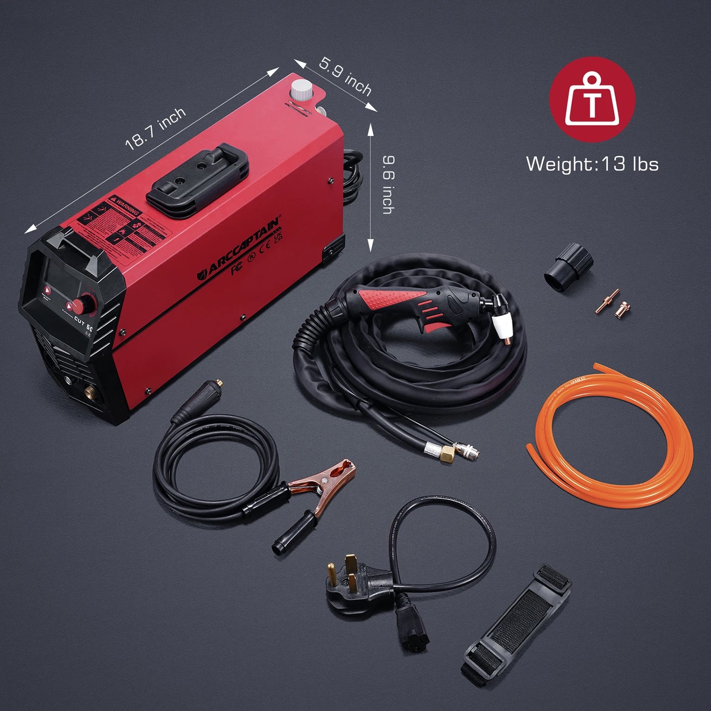 ARCCAPTAIN Plasma Cutter Air HF Plasma Cutting Machine Synergic Digtial Contol CNC 50A DC Inverter 2T4T For Household Soldering