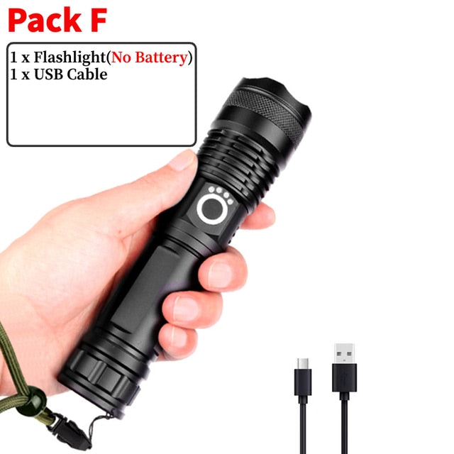 Waterproof Rechargeable Flashlight