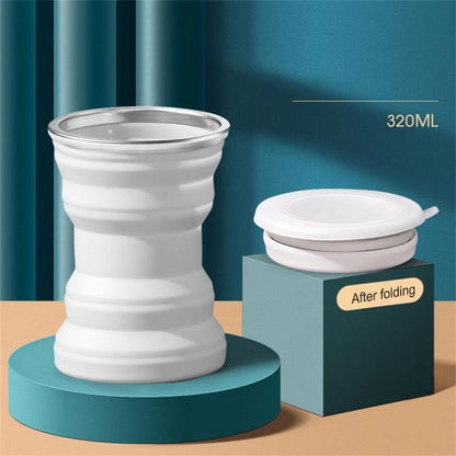 Portable Silicone Retractable Cup With Lid