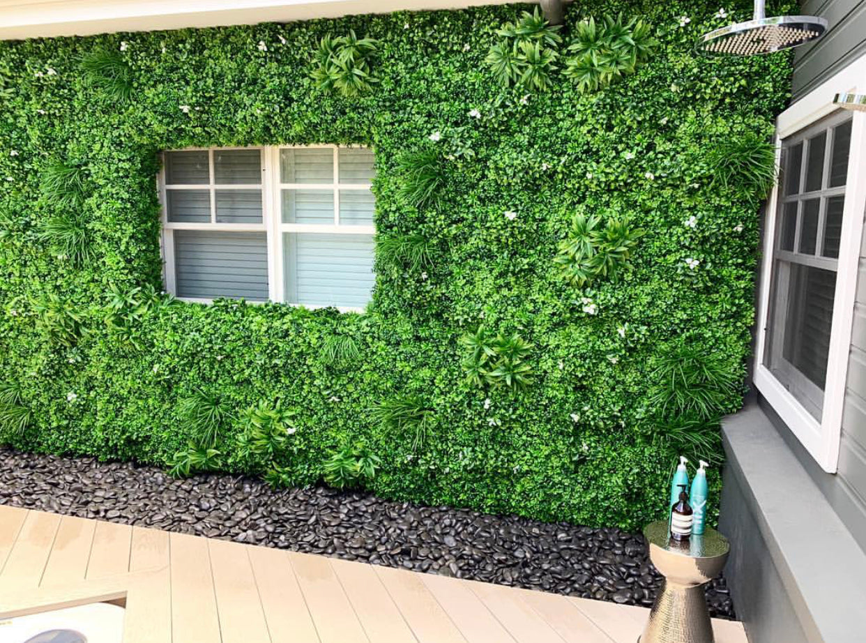 Artificial White Oasis Living Wall Garden 28SQ FT UV Resistant