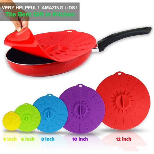 5Pc Set Silicone Microwave Bowl Cover