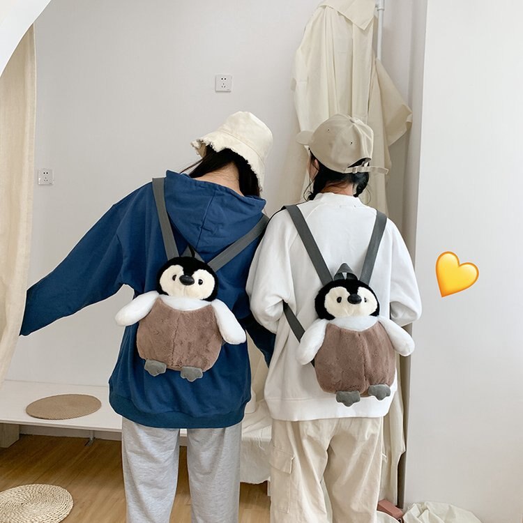 Cute Penguin Plush Backpack