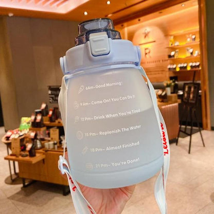 Water Bottle With Straw Strap