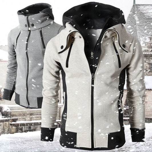 Double Zipper Hoodie Jacket for Men