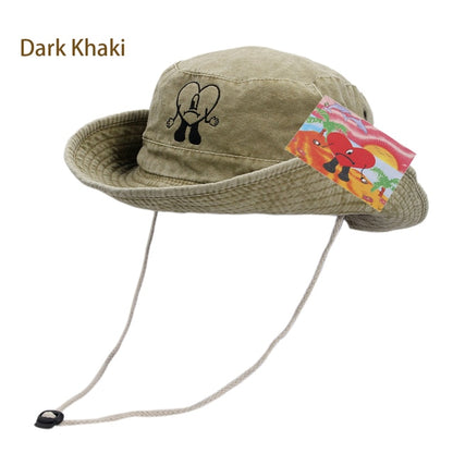 Foldable Cotton Embroidered Bucket Hat