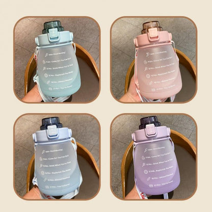 Water Bottle With Straw Strap