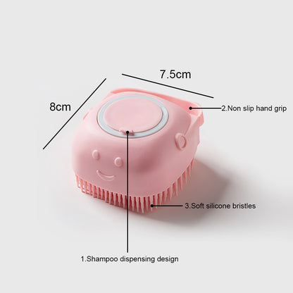 Soft Silicone Dog Massage Shampoo Brush